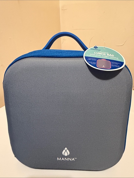 Manna Other - Anna Gray Insulated Lunch Bag with White Logo